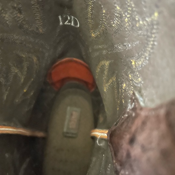 Ariat Western Cowboy Boots Brown Orange - Picture 11 of 12